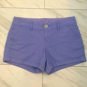 Lilly Pulitzer Lilac Waffle Weave Callahan Shorts Size 10